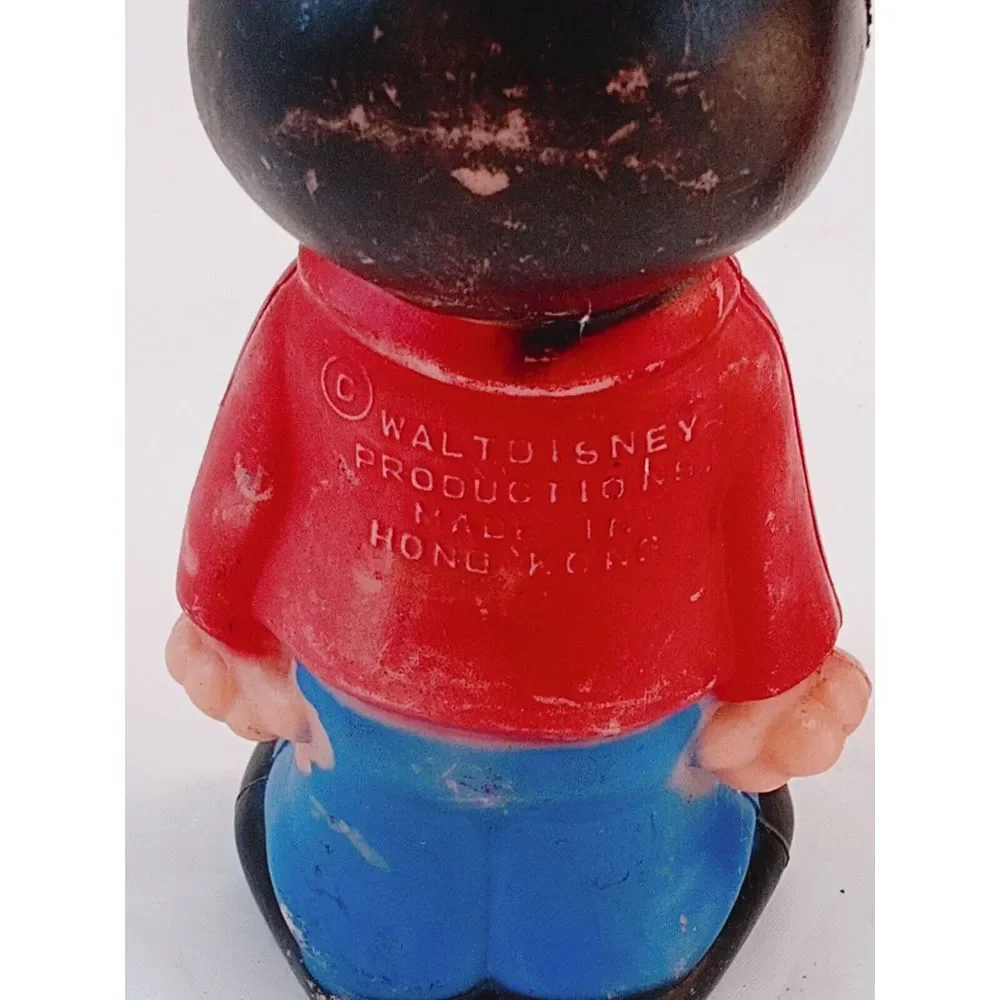 2 - Vintage 1960's - Mickey‎ Mouse - Hard Plastic Bowling Pin Toy